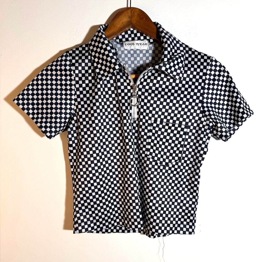 Coolwear Checkered Shirt - Black and White